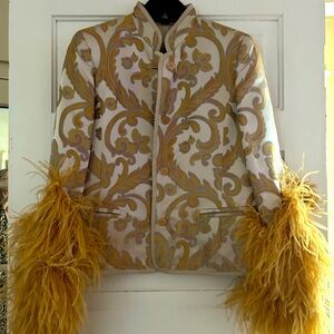Linda Allred Ellen Tracy Brocade Blazer